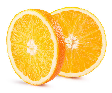orange slices isolated on the white background