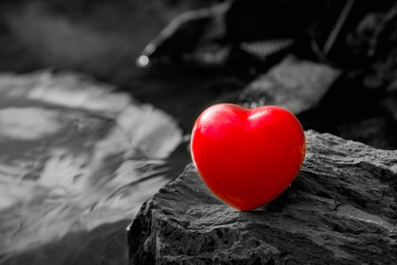 red heart and background