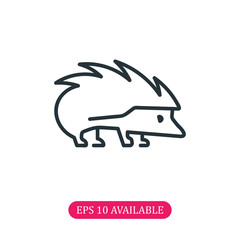 Hedgehog icon vector