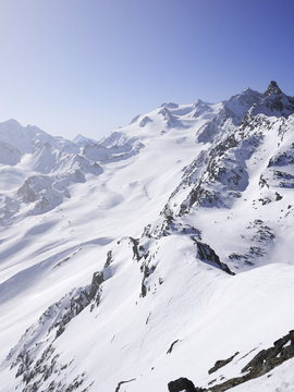 A view of winter Alps, 3 Vallees, France