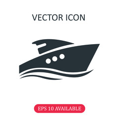 Yacht icon vector