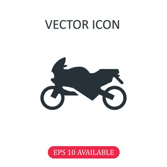 Motorcycle icon vector