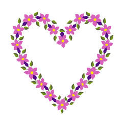 Heart made of flowers