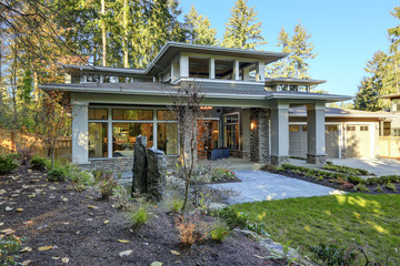 Luxurious new construction home exterior