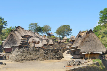 Bena Village of Ngada culture situated at the foot of Mount Inerie on Flores island, Indonesia

