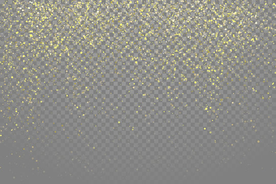 Vector particles golden dust, shimmering glitter texture