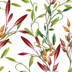 Leaves seamless pattern