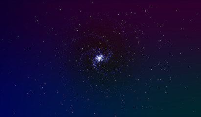 EPS 10. Explosion in space. An expanding galaxy. Vector illustration