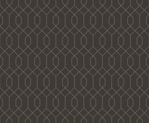 Abstract geometric line hexagon seamless pattern background, Vector illustration with swatches