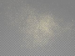 Golden glitter abstract gold star dust vector