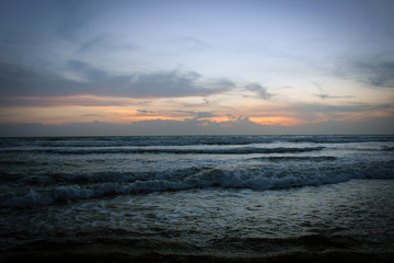 Fototapeta na wymiar Splendid sunrise at South Chinese Sea, near Mui Ne, Vietnam