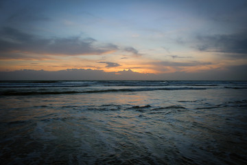 Splendid sunrise at South Chinese Sea, near Mui Ne, Vietnam