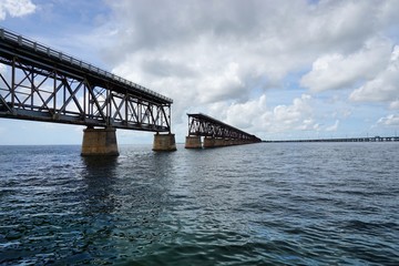 Zerstörte Eisenbahnbrücke Florida Keys