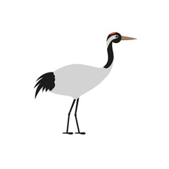 Fototapeta premium Japanese crane vector illustration for children