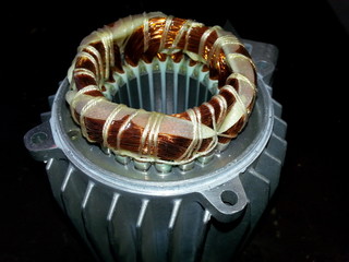 Stator with winding of an electrical motor