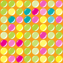 Seamless background with colored balls