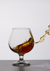 Glass of expensive cognac