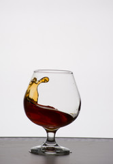Glass of expensive cognac