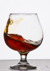 Glass of expensive cognac
