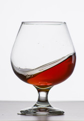 Glass of expensive cognac