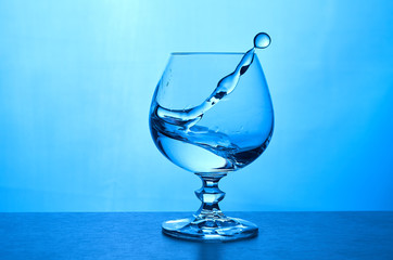 water splash in a glass