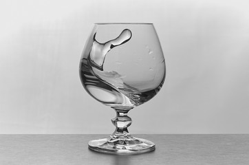 water splash in a glass