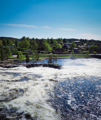 View on the Kongsberg river in Norway