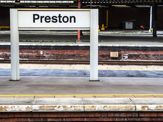 Preston Railway Station sign