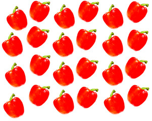 Bulgarian pepper on a white background