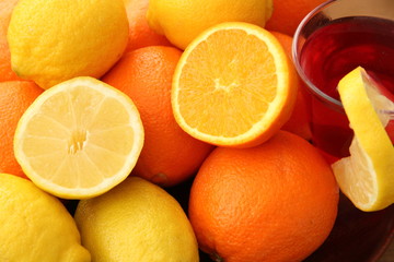 Orangen mit Smoothie
