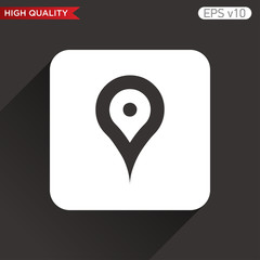 Geo tag icon. Button with geo tag icon. Modern UI vector.