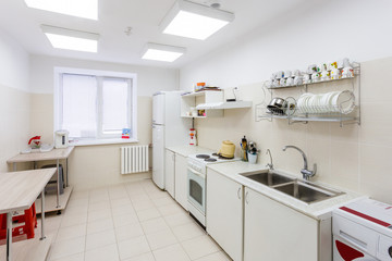 Kitchen Interior in Kindergarten