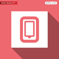 Smartphone icon. Button with smartphone icon. Modern UI vector.