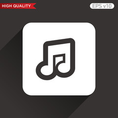 Music icon. Button with music icon. Modern UI vector.