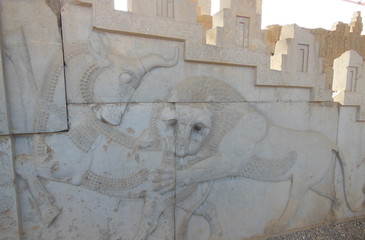 Fresque à Persépolis en Iran