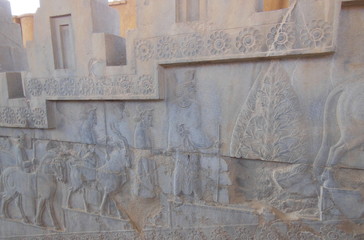 Fresque à Persépolis en Iran