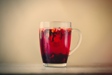 Cup of rose tea
