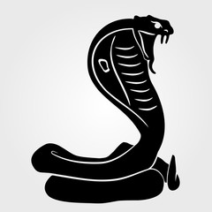 Naklejka premium Snake Cobra icon on a white background