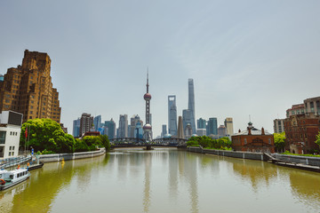 Fototapeta na wymiar Pudong new area skyline, Shanghai, China