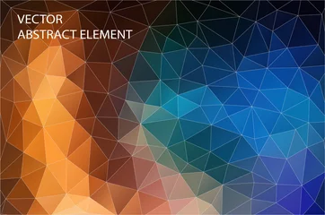 Fototapeten Abstract 2D geometric colorful background. Design for web. © igor_shmel