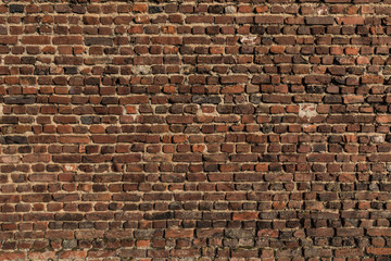 red old  brick wall texture grunge background Landscape