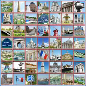 collage di foto di Parigi