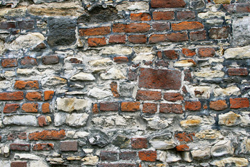Ancient stone and brick wall