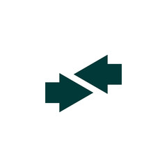 Arrow indicates the direction icon, vector illustration