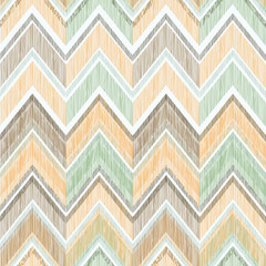 Abstract geometric pattern. Fabric doodle line ornament. Linear zig zag texture. Seamless ornamental zigzag background