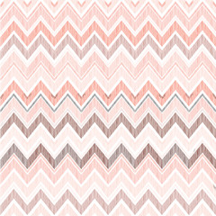 Abstract geometric pattern. Fabric doodle line ornament. Linear zig zag texture. Seamless ornamental zigzag background