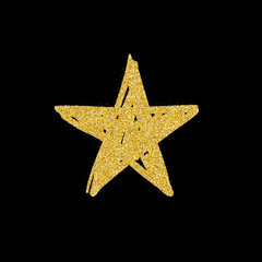 Gold glitter star