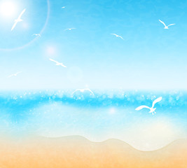 Obraz na płótnie Canvas Sea summer background vector