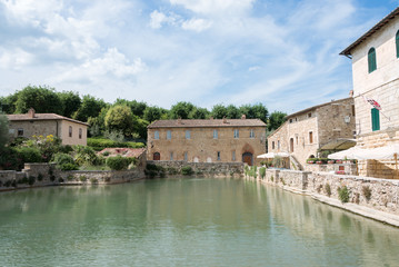 Fototapeta na wymiar Bagno Vignoni hot spring bath