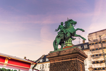 December 02, 2016:Monument of a medieval warrior in central Cope